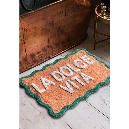 Peach La Dolce Vita Bath Mat