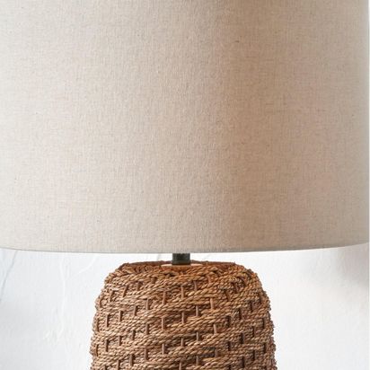 Andros Brown Woven Seagrass Table Lamp