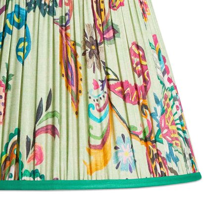 20cm empire shade in green Paisley by Matthew Williamson
