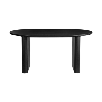 Axel Oval Fluted Dining Table With 4 Chairs