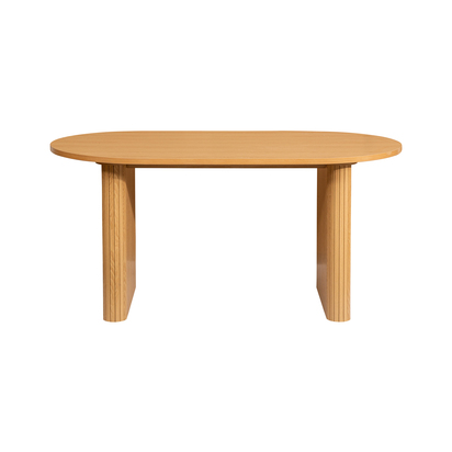 Axel Oval Fluted Dining Table With 4 Chairs