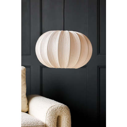 Neutral Pleated Fabric Ceiling Light
