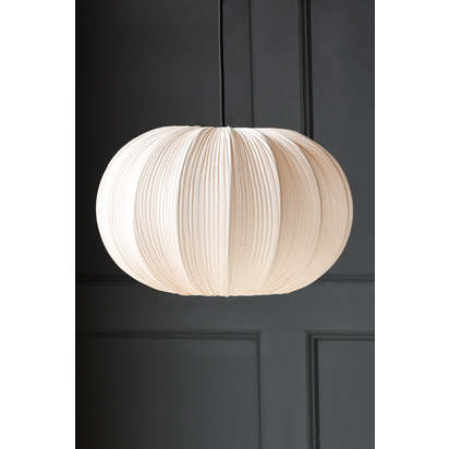 Neutral Pleated Fabric Ceiling Light