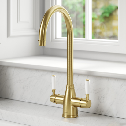 Clearwater Longdon 4-in-1 Instant Boiling Water Tap - Brushed Brass