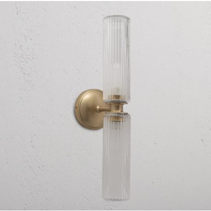 Claremont Medium Wall Light Fluted Glass
