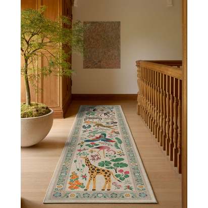 Jingle Jungle Flatwoven Rug by Iris Apfel - 275 x 365 cm - Rug + Pad System