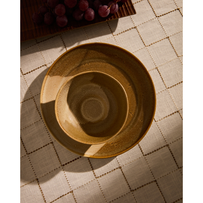 Brown ceramic Nagoli bowl