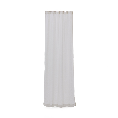 Rila curtain with detailed striped structure in off-white, 140 x 270 cm