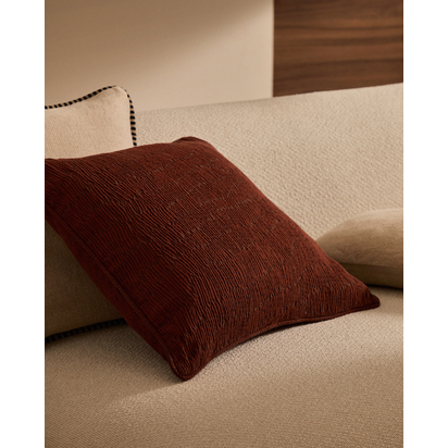 Labid maroon jacquard, 100% cotton cushion cover, 45 x 45 cm