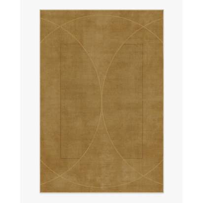 Ayla Gold Flatwoven Rug by Architectural Digest - 200 x 290 cm - Rug + Pad System
