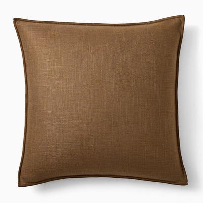 Classic Linen Cushion Cover, 51 cm x 51 cm, Cognac