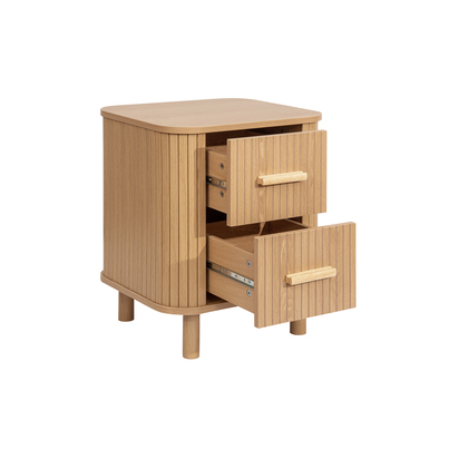 Axel 2 Drawer Fluted Bedside