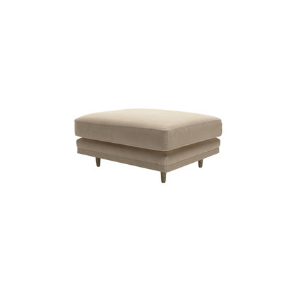 Marco Large Rectangular Footstool in Fawn Aquaclean Clever Velvet
