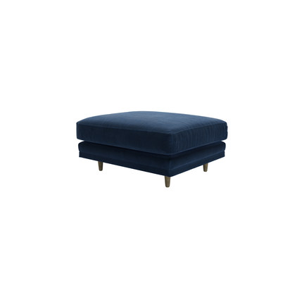 Marco Large Rectangular Footstool in Harbour Aquaclean Clever Velvet