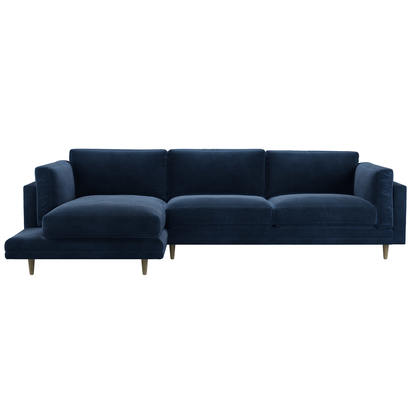 Marco LHF Chaise Sofa in Harbour Aquaclean Clever Velvet