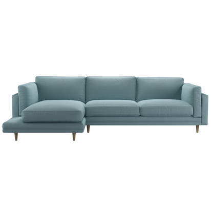 Marco LHF Chaise Sofa in Lagoon Brushed Linen Cotton