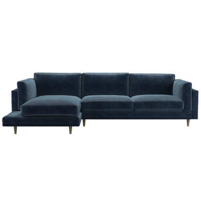 Marco LHF Chaise Sofa in Portland Blue Brushstroke