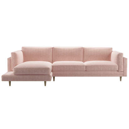 Marco LHF Chaise Sofa in Pavilion Pink Brushstroke