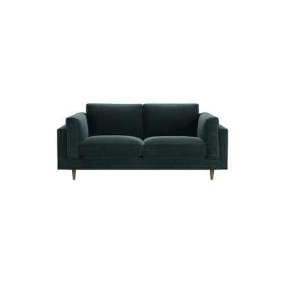 Marco 2 Seat Sofa in Deep Forest Aquaclean Clever Velvet