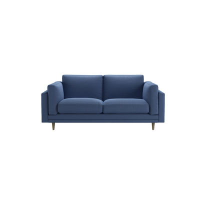 Marco 2 Seat Sofa in Oxford Blue Brushed Linen Cotton