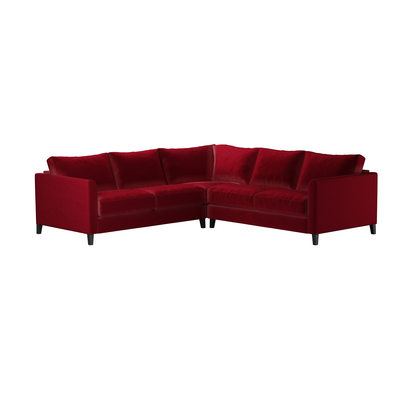 Izzy Small Corner Sofa in Malbec Cotton Matt Velvet