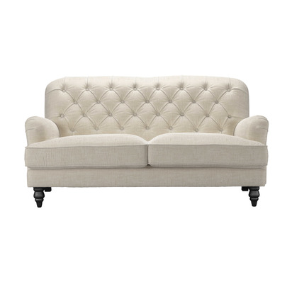 Snowdrop Button Back 2.5 Seat Sofa (breaks down) in Jasmine Silky Jacquard Weave