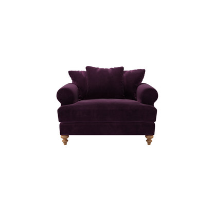 Teddy Loveseat in Damson Smart Velvet