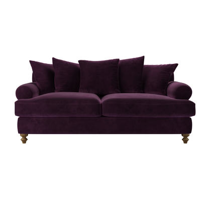 Teddy 3 Seat Sofa bed in Damson Smart Velvet