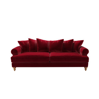Teddy 4 Seat Sofa in Malbec Cotton Matt Velvet