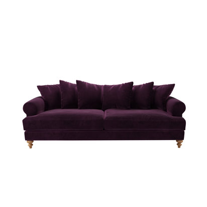 Teddy 4 Seat Sofa in Damson Smart Velvet