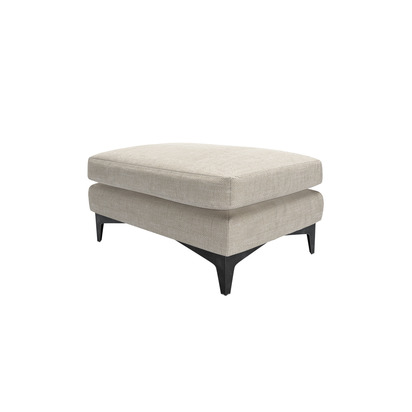 Lars Medium Rectangular Footstool in Jasmine Silky Jacquard Weave