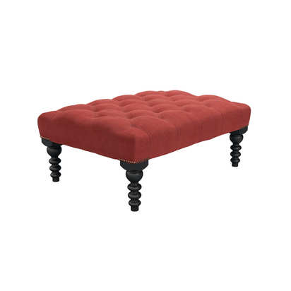 Valentin Medium Rectangular Footstool in Indian Summer Easy Cotton