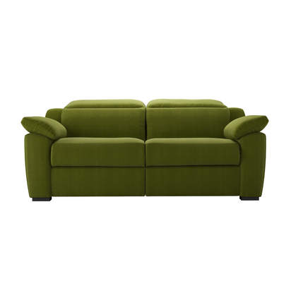 Hudson 2 Seat Recliner Sofa in Vine Leaf Organic Smart Cotton