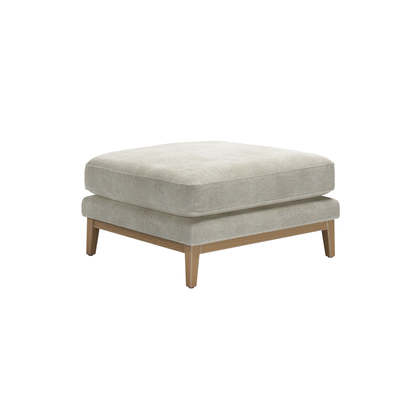 Costello Large Square Footstool in Sand Aquaclean Clever Canvas