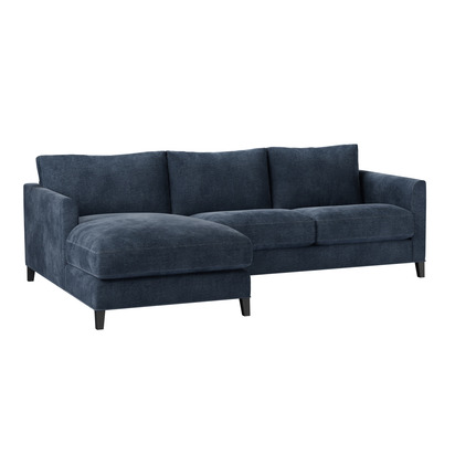 Izzy Small LHF Chaise Sofa in North Sea Aquaclean Clever Canvas