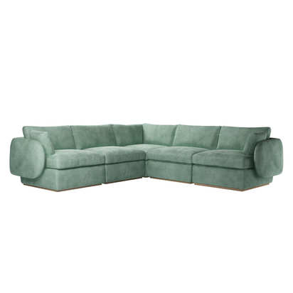 Ren Medium Corner Sofa in Sea Foam Aquaclean Clever Canvas