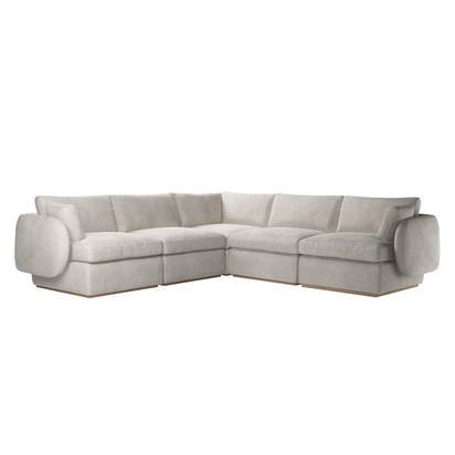 Ren Medium Corner Sofa in Polar Aquaclean Clever Canvas