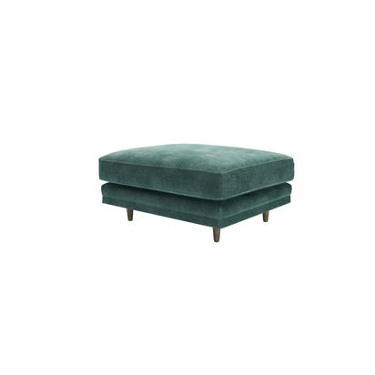 Marco Large Rectangular Footstool in Peacock Aquaclean Clever Canvas
