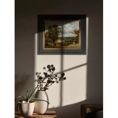 Brookpace Lascelles 'Scottish Landscape' Framed Canvas Print, 55 x 65cm, Green/Black Green, Black | 65 x 55cm