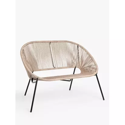 John Lewis Salsa 2-Seater Garden Sofa Natural | H81.5 x W117 x D67.2cm