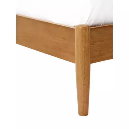 West Elm Mid-Century Wood Bed Frame, King, Acorn Natural Natural | H119 x W160 x D210cm