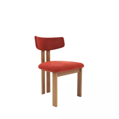 John Lewis Aksel Dining Chair, Oak Leg Sunset | H 83.5cm X W53.0cm X D 53.0cm