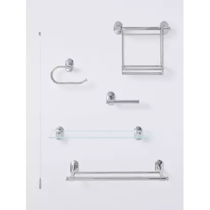 John Lewis Heritage Swing Toilet Roll Holder Chrome | H12.8 x W19.6 x D6.2cm