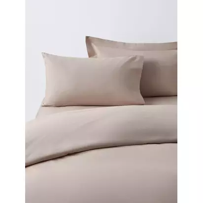 John Lewis Easy Care Organic Cotton 200 Thread Count Bedding Latte | W75 x D50cm