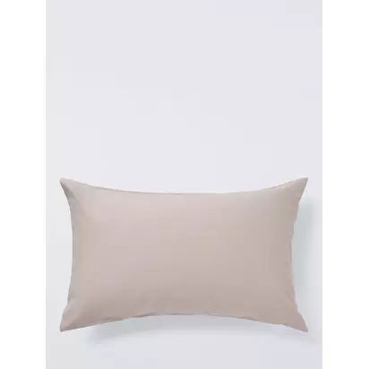 John Lewis Easy Care Organic Cotton 200 Thread Count Bedding Latte | W75 x D50cm
