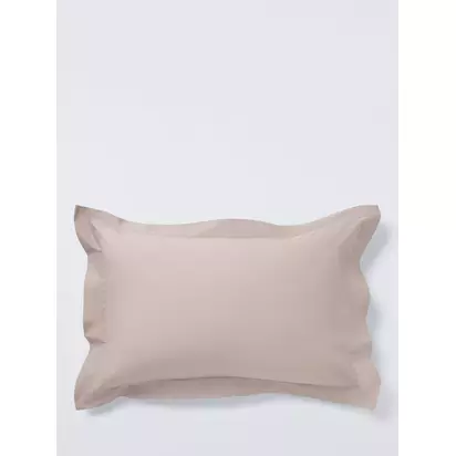 John Lewis Easy Care Organic Cotton 200 Thread Count Bedding Latte | W75 x D50cm