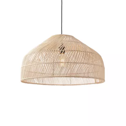 MADE Java Rattan Large Lamp Shade, 60cm, Light Brown Light Natural | H33 x Dia.59.5cm