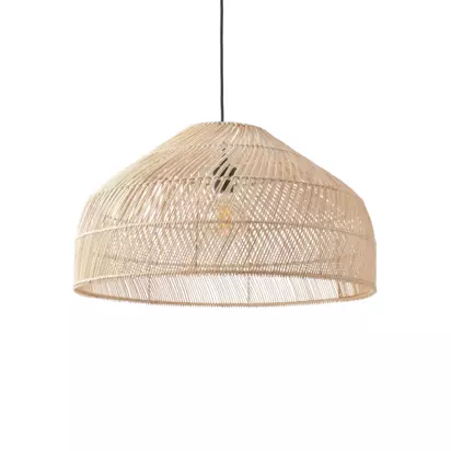 MADE Java Rattan Large Lamp Shade, 60cm, Light Brown Light Natural | H33 x Dia.59.5cm
