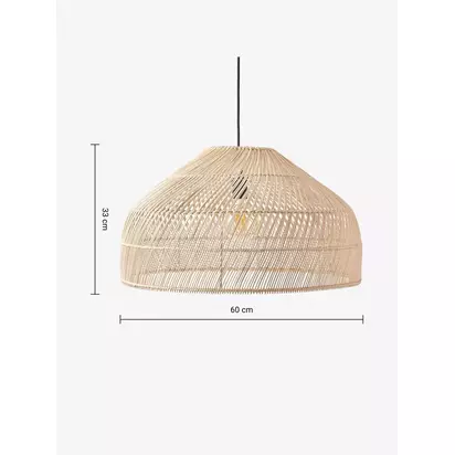 MADE Java Rattan Large Lamp Shade, 60cm, Light Brown Light Natural | H33 x Dia.59.5cm