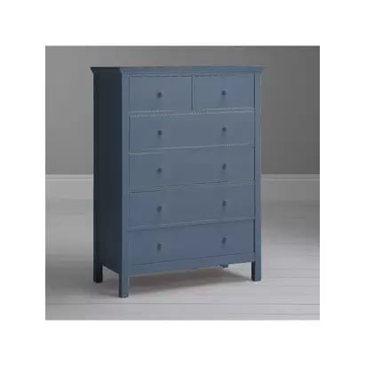 John Lewis Wilton 6 Drawer Chest Denim Blue | H119 x W87 x D44cm